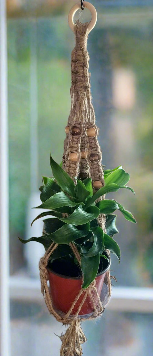 Jute with beads and tassel