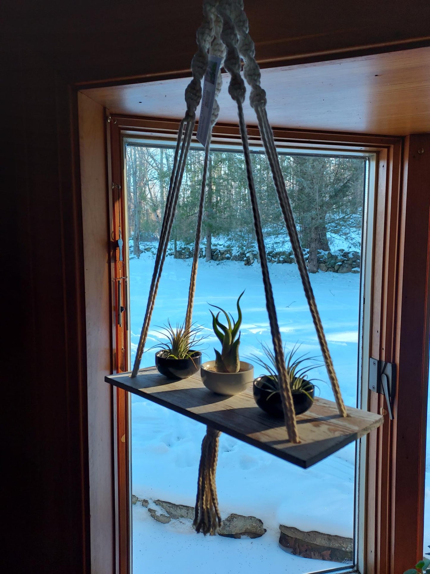 macrame shelf plant hanger